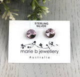 8 mm Sparkly  crystal stud earrings